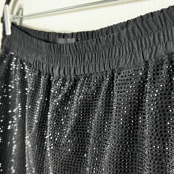 RtARhinestone Black Jogger Pants Women’s Sz Large - Picture 3 of 10